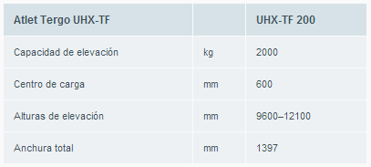 gama retractil  telescopica tergo forte UHX TF atlet